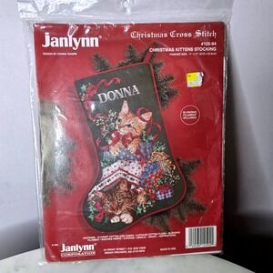 Janlynn Christmas Kittens Stocking Cross Stitch Kit 125-94 Donna Giampa 1994 NEW